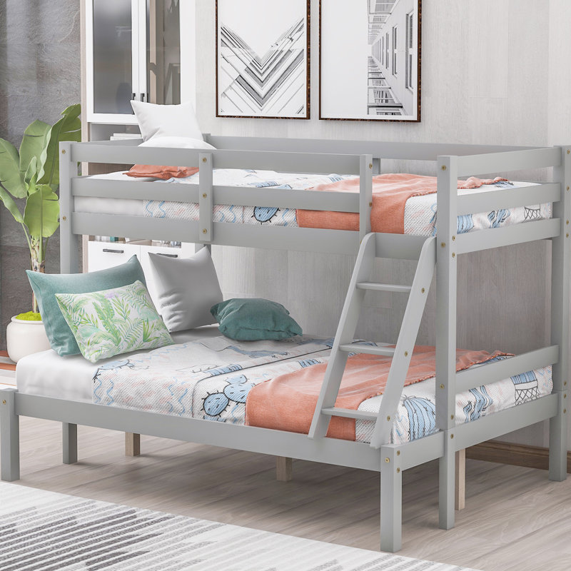 Harriet Bee Eligia Twin Over Full Solid Wood Standard Bunk Bed by